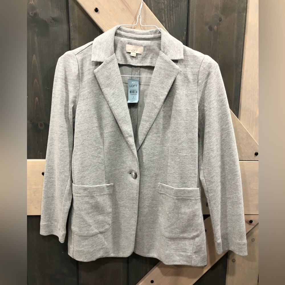 LOFT Women's Gray Blazer Jacket